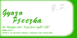 gyozo pjeczka business card